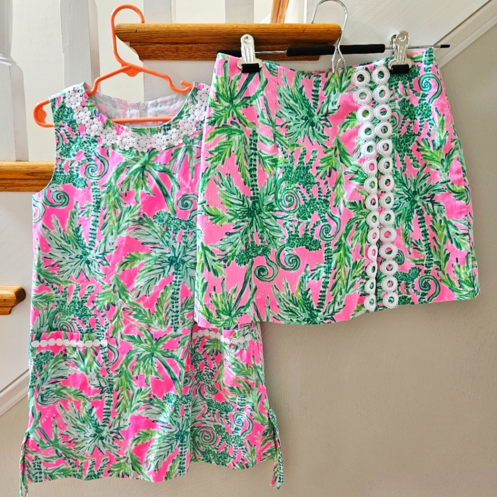 Lilly Pulitzer shift dress and skort matching set